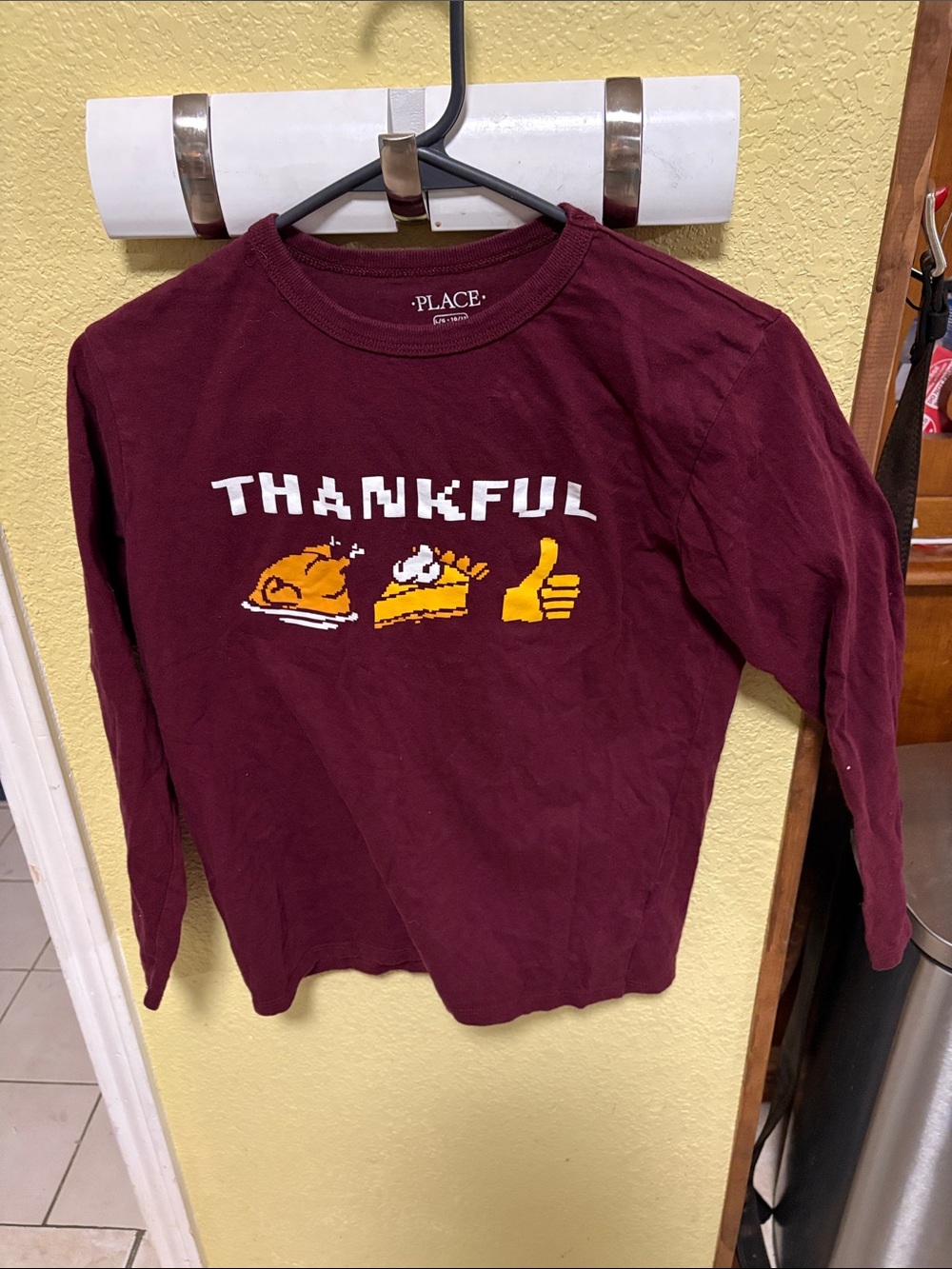 The Children's Place 'Thankful' Long Sleeve Tee - Maroon